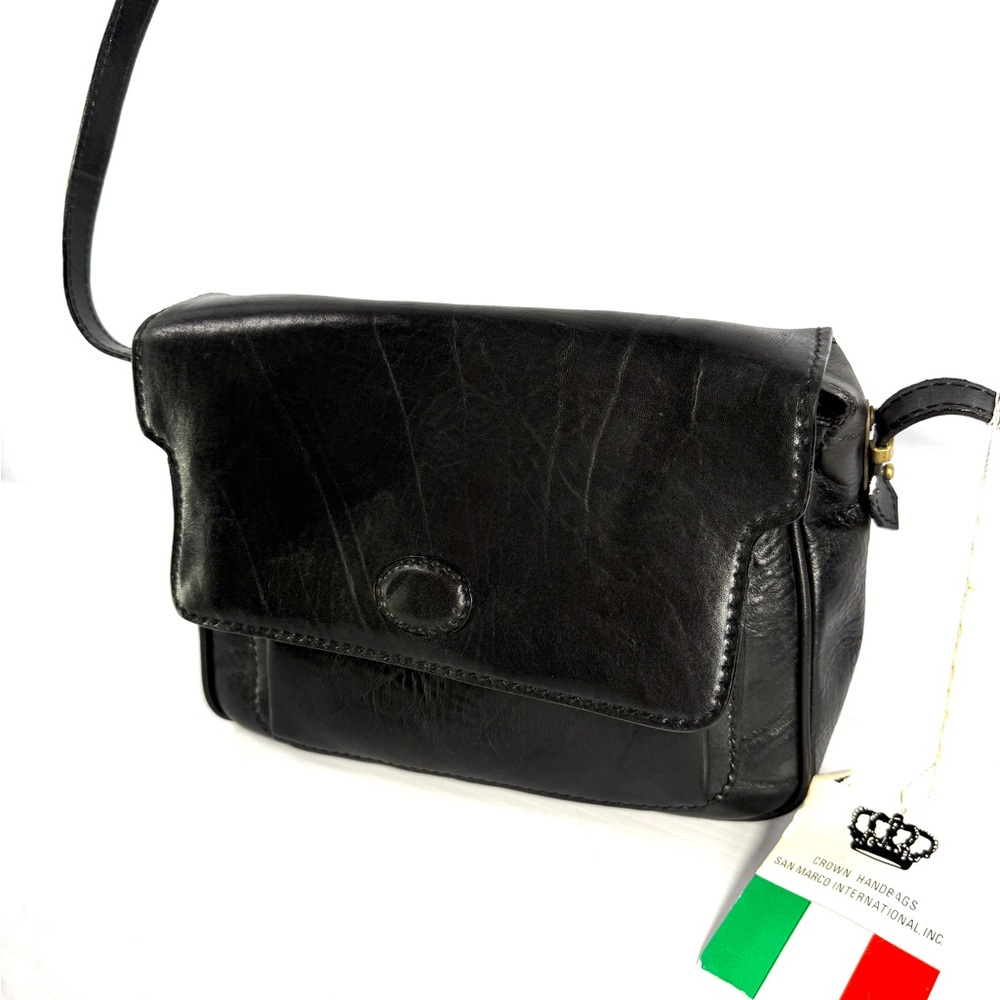 Black Leather Crossbody Bag
